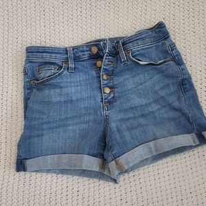 Button fly shorts